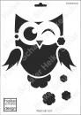 Schablone-Stencil A4 091-1357 Zwinker Eule
